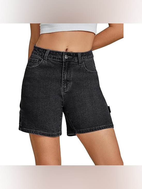 BDG Pants - Urban Outfitters BDG Black Faded Super High Rise Denim Carpenter Shorts Size 32